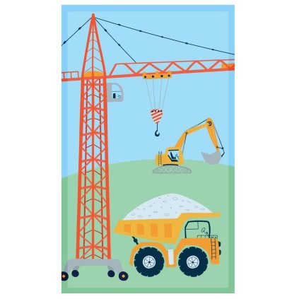 recznik przedszkolny dla dziecka 30x50 koparka