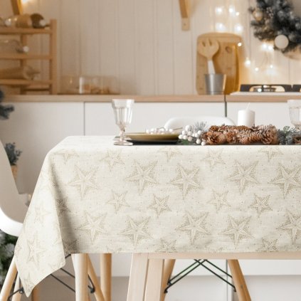 VÁNOČNÍ UBRUS NA STŮL WINTER 145X300 CM VZOROVANÝ