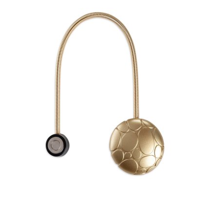 SADA 2KS DEKORAČNÍ SPONA NA ZÁVĚS AURORA S MAGNETEM 6 X 18 CM ZLATÁ