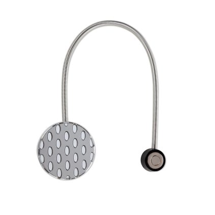 SADA 2KS DEKORAČNÍ SPONA NA ZÁVĚS CORDA S MAGNETEM 5 X 17 CM STŘÍBRNÁ