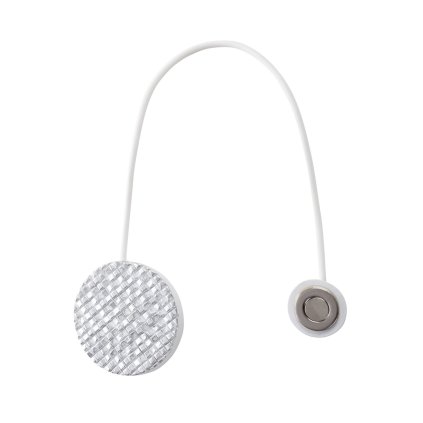 SADA 2KS DEKORAČNÍ SPONA NA ZÁVĚS LUMEA S MAGNETEM 5 X 14 CM STŘÍBRNÁ