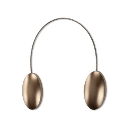 SADA 2KS DEKORAČNÍ SPONA NA ZÁVĚS MORA S MAGNETEM 3 X 15 CM HNĚDÁ