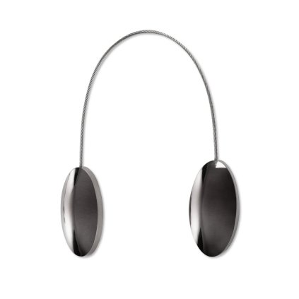 SADA 2KS DEKORAČNÍ SPONA NA ZÁVĚS MORA S MAGNETEM 3 X 15 CM ŠEDÁ