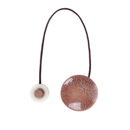 SADA 2KS DEKORAČNÍ SPONA NA ZÁVĚS CLARA S MAGNETEM 5 X 15 CM HNĚDÁ