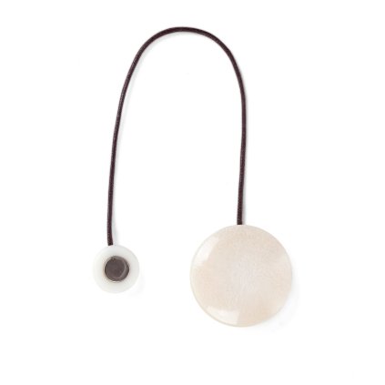 SADA 2KS DEKORAČNÍ SPONA NA ZÁVĚS CLARA S MAGNETEM 5 X 15 CM BÉŽOVÁ