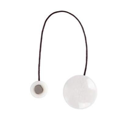 SADA 2KS DEKORAČNÍ SPONA NA ZÁVĚS CLARA S MAGNETEM 5 X 15 CM BÍLÁ