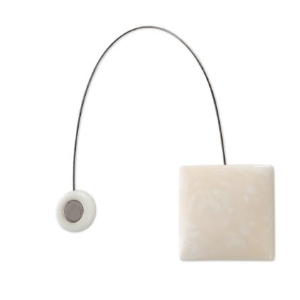 SADA 2KS DEKORAČNÍ SPONA NA ZÁVĚS SQUARE S MAGNETEM 6 X 14 CM KRÉMOVÁ