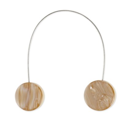 SADA 2KS DEKORAČNÍ SPONA NA ZÁVĚS MERY S MAGNETEM 4 X 13 CM BÉŽOVÁ