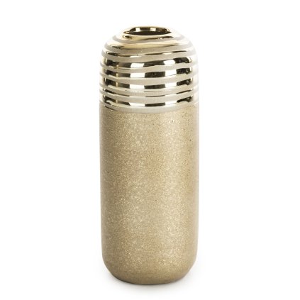 KERAMICKÁ VÁZA ELARA (FI) 10X25 CM ZLATÁ