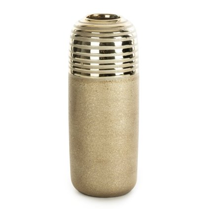 KERAMICKÁ VÁZA ELARA 12X12X30 CM ZLATÁ