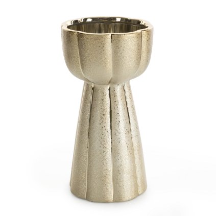 KERAMICKÁ VÁZA MERIN 13X13X25 CM ZLATÁ