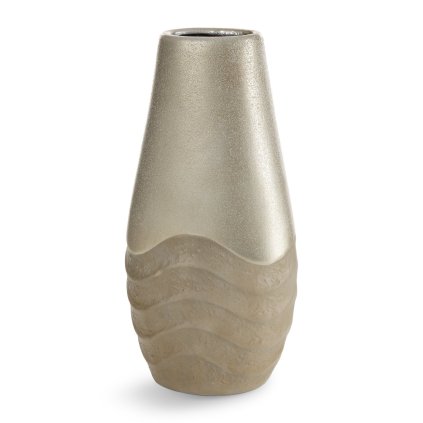 KERAMICKÁ VÁZA SANI 18X10X36 CM BÉŽOVÁ