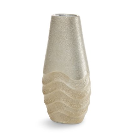 KERAMICKÁ VÁZA SANI 13X7X26 CM BÉŽOVÁ