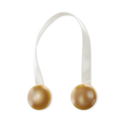 SADA 2KS DEKORAČNÍ SPONA NA ZÁVĚS CORDA S MAGNETEM 4 X 15 CM BÉŽOVÁ