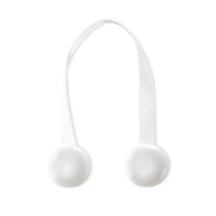 SADA 2KS DEKORAČNÍ SPONA NA ZÁVĚS CORDA S MAGNETEM 4 X 15 CM KRÉMOVÁ