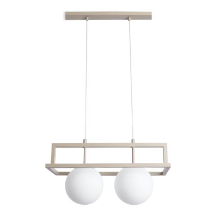 lampa wiszaca sufitowa zyrandol celeste bezowy kaszmirowy biale kule nad stol wyspe