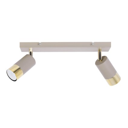 lampa sufitowa scienna reflektor podwojny hugo bezowy taupe do kuchni przedpokoju