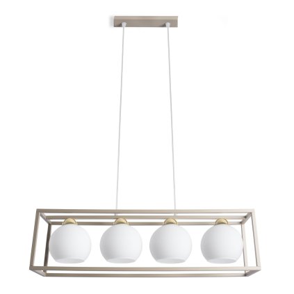 lampa wiszaca sufitowa zyrandol eliza kaszmir taupe szklane kule do kuchni jadalni salonu