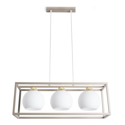 lampa wiszaca sufitowa zyrandol eliza klatka kaszmirowy bez szklane biale kule loft