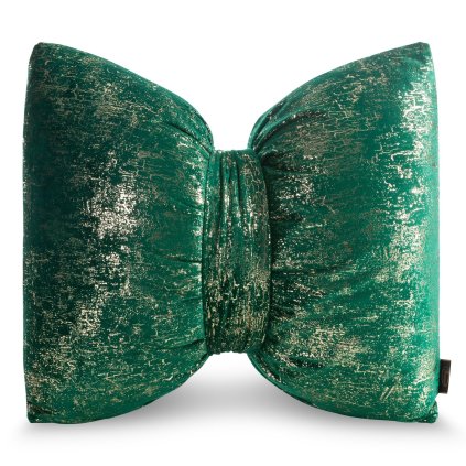 DEKORAČNÍ POLŠTÁŘ KOKARDA1 45X55 CM TMAVĚZELENÁ