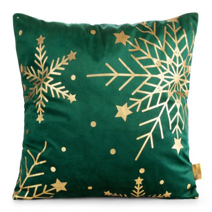 VÁNOČNÍ DEKORAČNÍ POVLAK NA POLŠTÁŘ ELEGANCE3 45X45 CM VZOROVANÁ