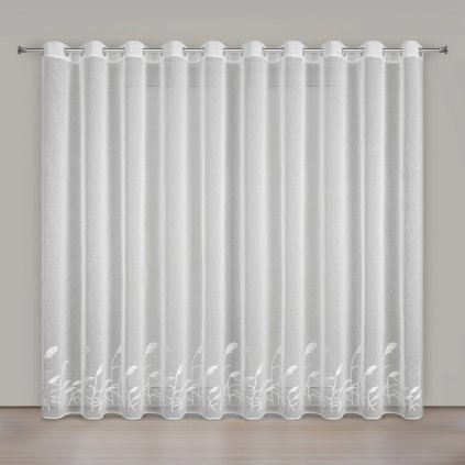 ZÁCLONA NA KROUŽCÍCH TASHA 400X250 CM VZOROVANÁ