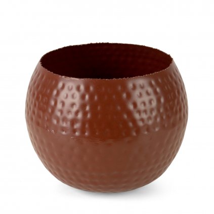 DEKORAČNÍ KVĚTINÁČ DONICA 20X20X20 CM MĚDENÁ