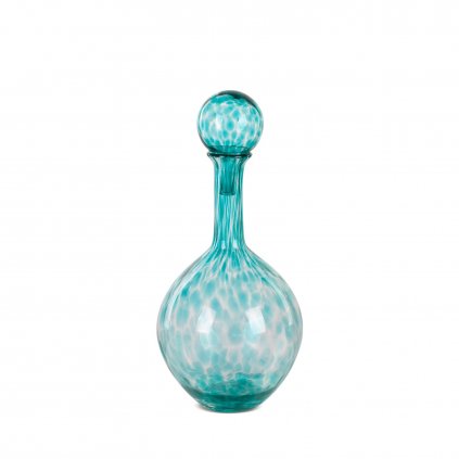 SKLENĚNÁ DEKORTIVNÍ VÁZA ISLA (FI) 23X50 CM TYRKYSOVÁ