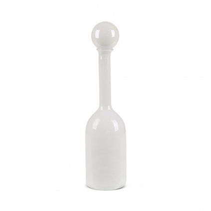 SKLENĚNÁ DEKORAČNÍ VÁZA ISLA (FI) 14X60 CM BÍLÁ