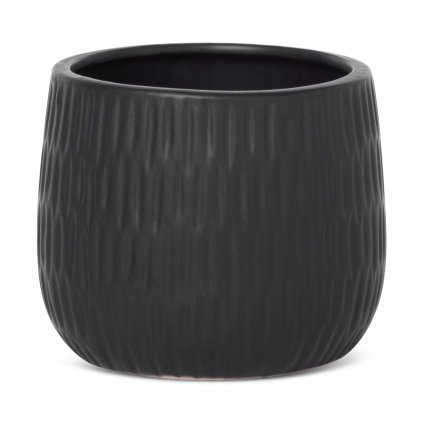 KERAMICKÝ KVĚTINÁČ (FI) 16X13 CM ČERNÁ