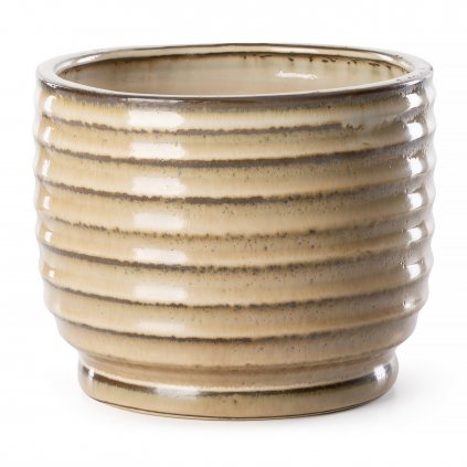 KERAMICKÝ KVĚTINÁČ (FI) 19X15 CM SVĚTLEHNĚDÁ