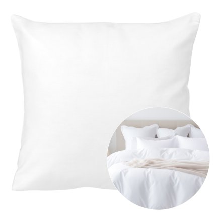 poszewka satyna bawelna bialy 603 40x40