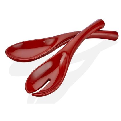 x melamina lyzka widelec kpl 2 szt czerwony 24cm