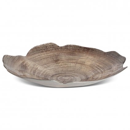 DEKORAČNÍ SKLENĚNÁ MISKA PARI (04) 43X41X8 CM HNĚDÁ