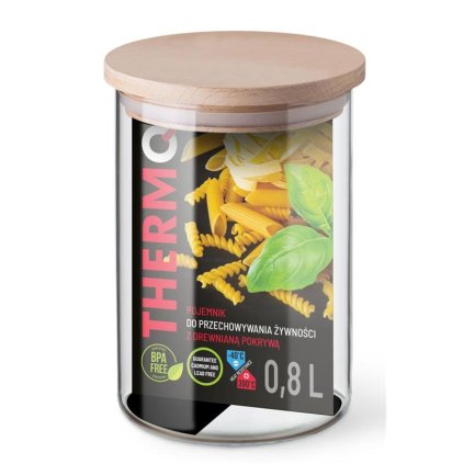 thermo pojemnik na zywnosc 08l drewniana pokr