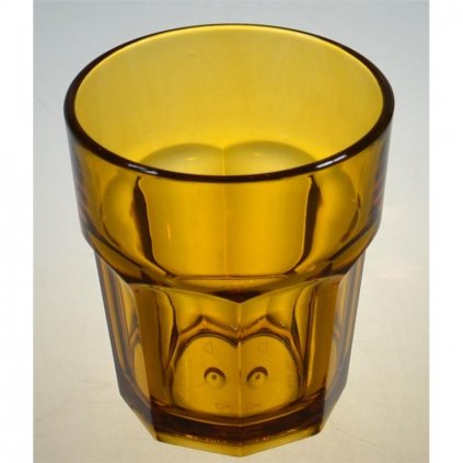 poliweglan szklanka 250ml amber premium