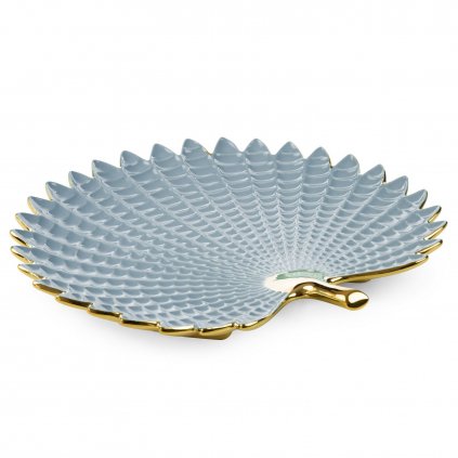 DEKORAČNÍ TALÍŘ HIRAL 40X38X5 CM MODRÝ