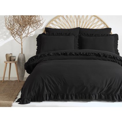 posciel bawelniana black 160x200 p stonewashed