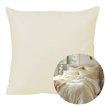 poszewka satyna bawelna krem 155 40x40