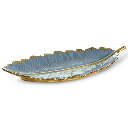 DEKORAČNÍ TALÍŘ HIRAL 53X23X7 CM MODRÝ