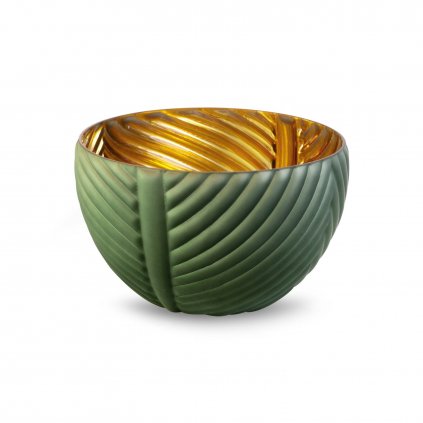 DEKORAČNÍ SKLENĚNÁ MISKA NADIA1 (01) (FI) 24X16 CM ZELENÁ