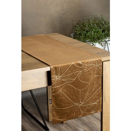 UBRUS BLINK 18 35X180 CM HNĚDÁ