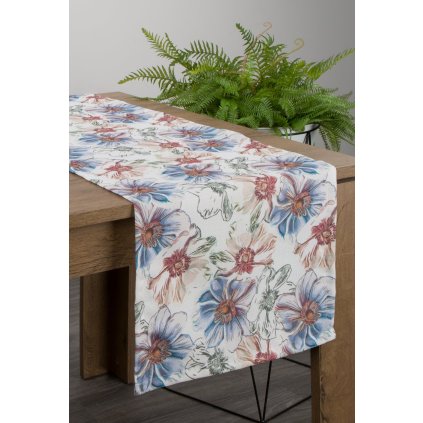 UBRUS FLORE 7 40X140 CM VZOROVANÝ