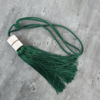 DEKORAČNÍ ŠŇŮRA NA ZÁVĚS NATI ZELENÁ