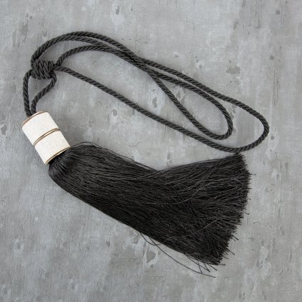 DEKORAČNÍ ŠŇŮRA NA ZÁVĚS NATI ČERNÁ