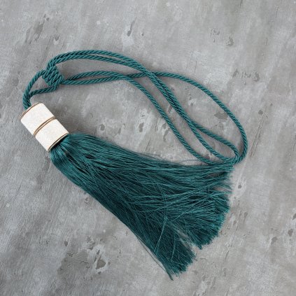 DEKORAČNÍ ŠŇŮRA NA ZÁVĚS NATI TYRKYSOVÁ