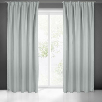 ZATEMŇOVACÍ ZÁVĚS NA PÁSCE MILAN 140X300 CM STŘÍBRNÁ