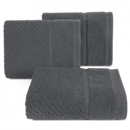 BAVLNĚNÝ RUČNÍK KALIA5 50X90 CM TMAVĚŠEDÁ