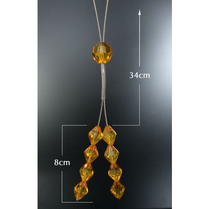 DEKORAČNÍ ŠŇŮRA NA ZÁVĚS 12 ORANŽOVÁ