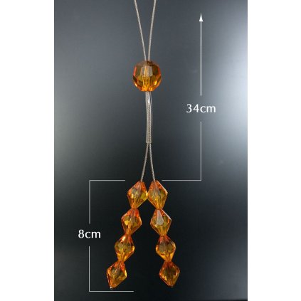 DEKORAČNÍ ŠŇŮRA NA ZÁVĚS 12 ORANŽOVÁ